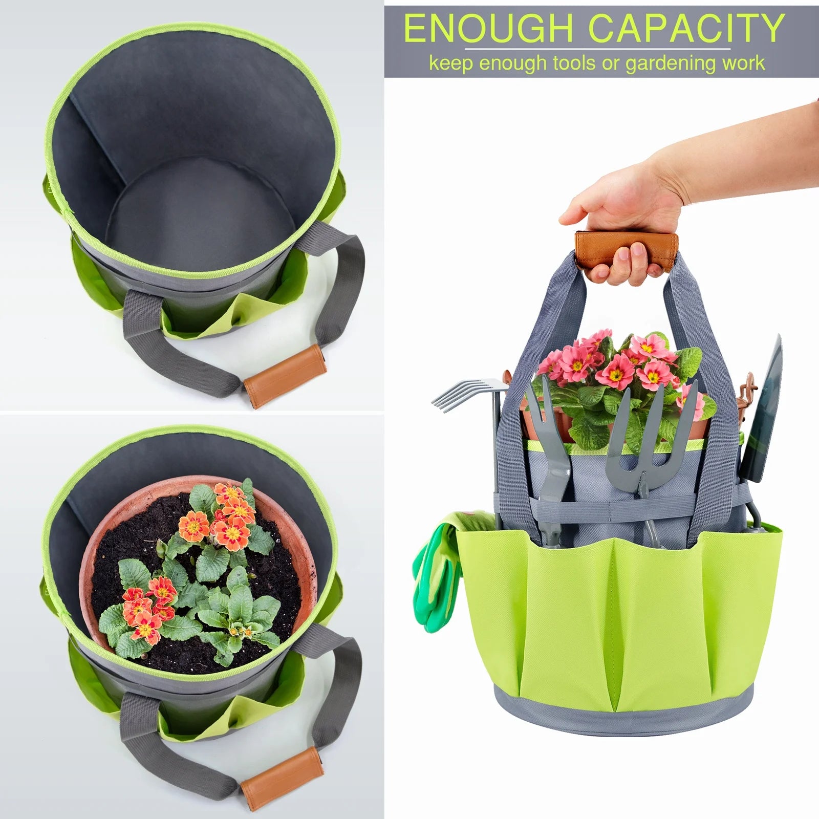 Ultimate 9-Piece Garden Tools Set with Tote Bag, Gloves, and Pruner - Perfect Gardening Gifts for Enthusiasts!