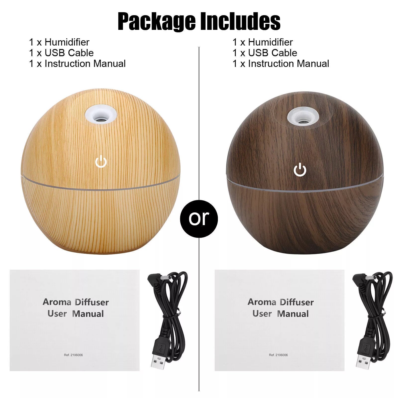 Revitalize Your Space with the USB Aroma Humidifier - Ultrasonic Essential Oil Diffuser with 7 Color LED Light