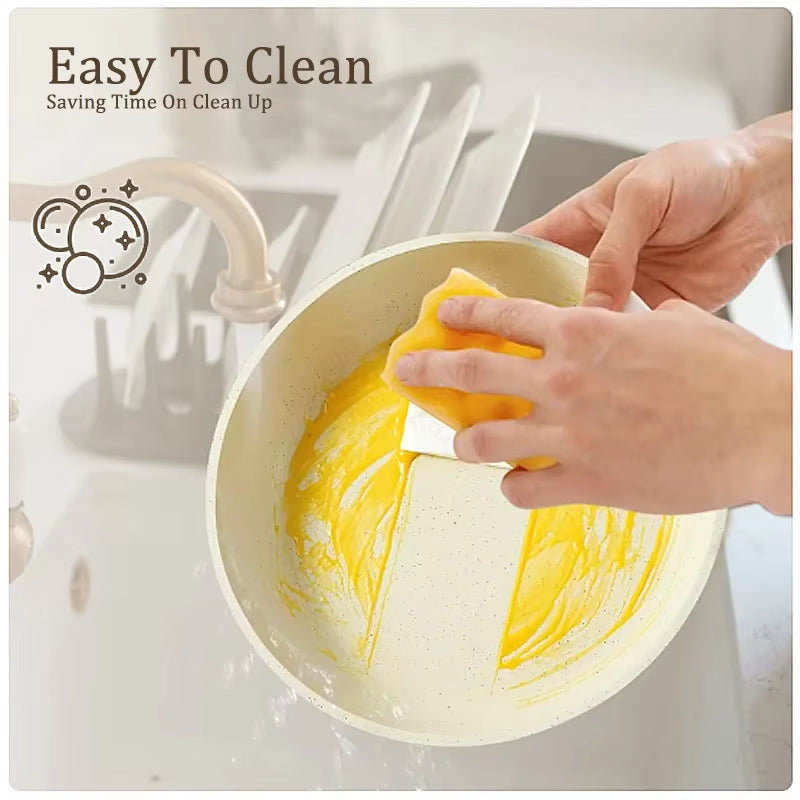 Versatile Nonstick Kitchen Cookware Set with Removable Handle - Safe and Eco-Friendly Pots and Pans for All Stovetops